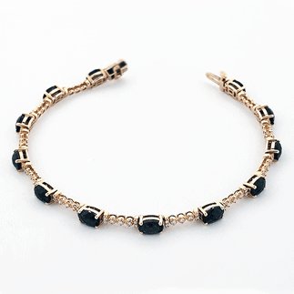 14K Rose Gold Topaz Bracelet