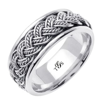 14K White Gold Band