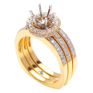 14K Yellow Gold Engagement Ring