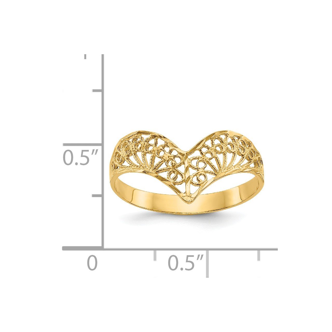 14k Diamond-Cut Filigree Ring-2