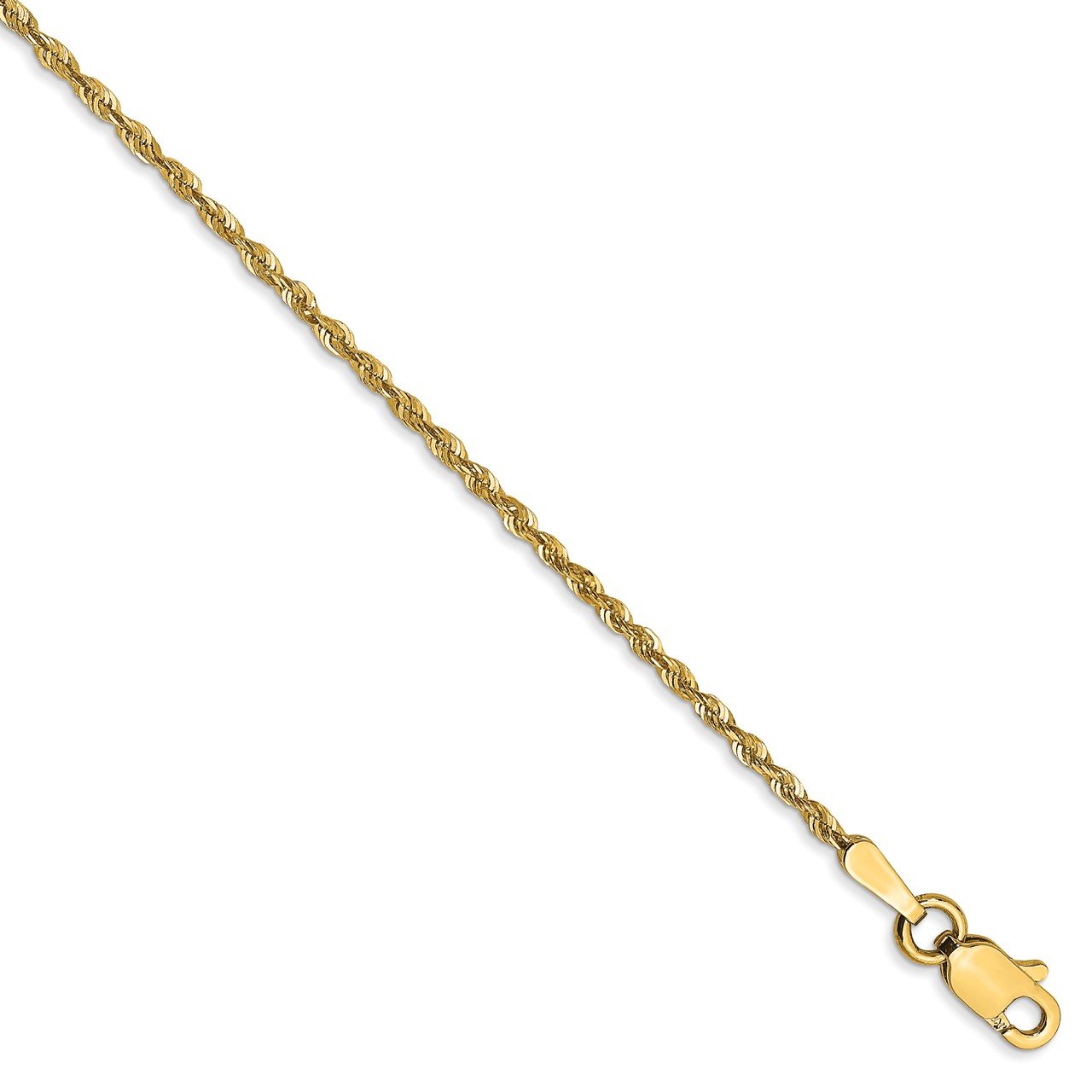 14k 1.5mm D/C Extra-Light Rope Chain