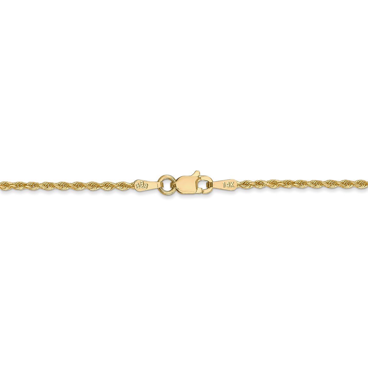 14k 1.50mm D/C Rope with Lobster Clasp Chain-2