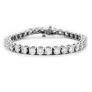 14K White Gold 10 Ct. Diamond Tennis Bracelet