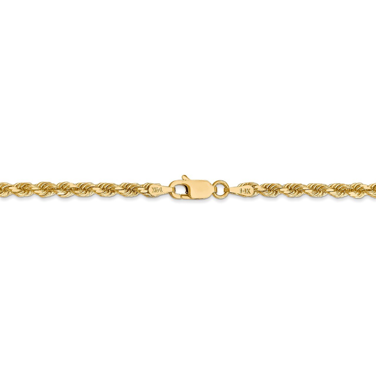 14k 3.20mm D/C Rope with Lobster Clasp Chain-2