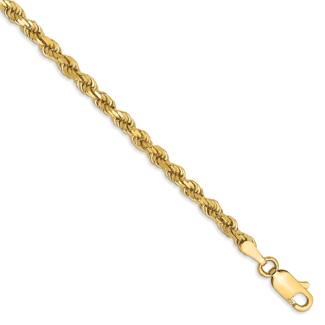 14k 3.20mm D/C Rope with Lobster Clasp Chain