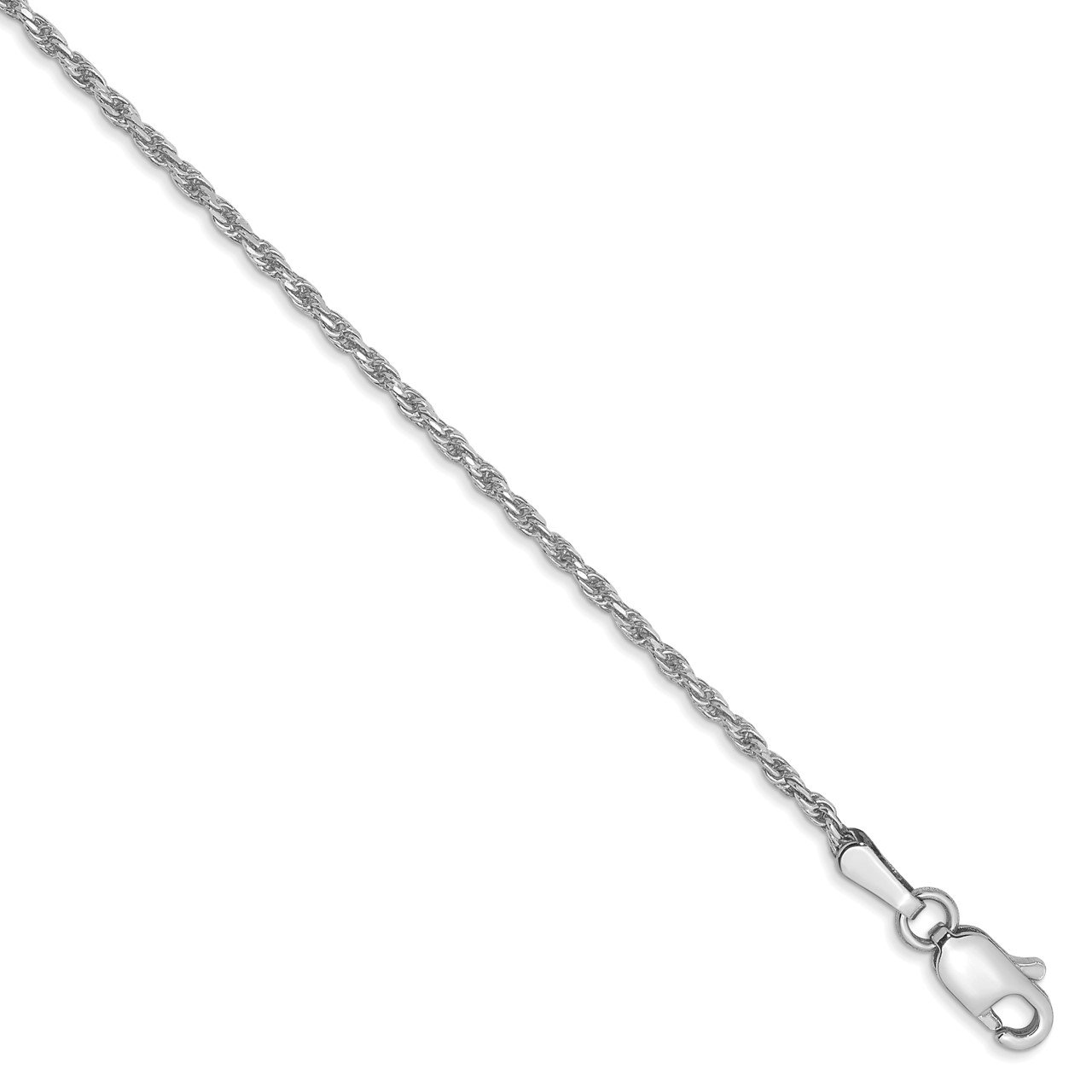 14k WG 1.30mm D/C Machine-made Rope Chain