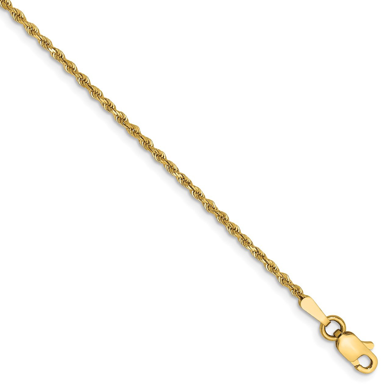 14k 1.50mm D/C Rope with Lobster Clasp Chain