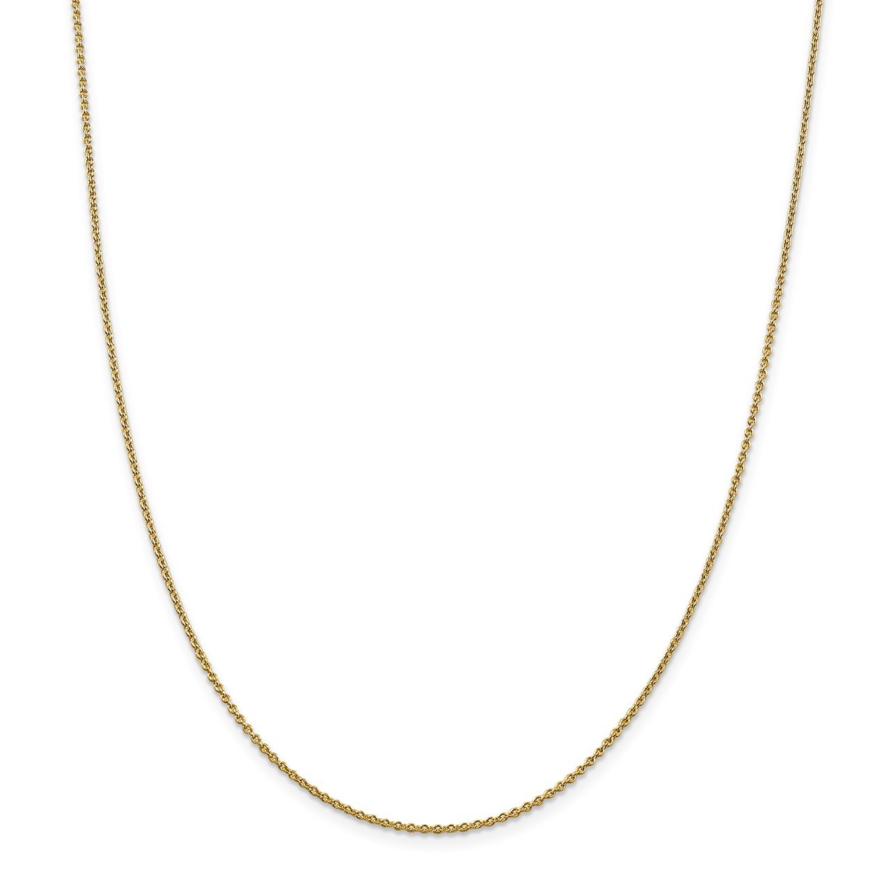 14k 1.4mm Solid Polished Cable Chain