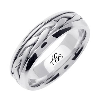 14K White Gold Band