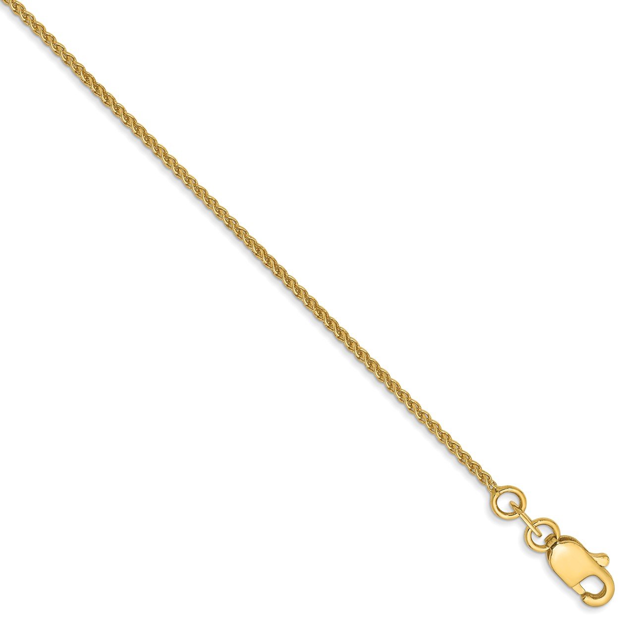 14k 1mm Solid Polished Spiga Chain