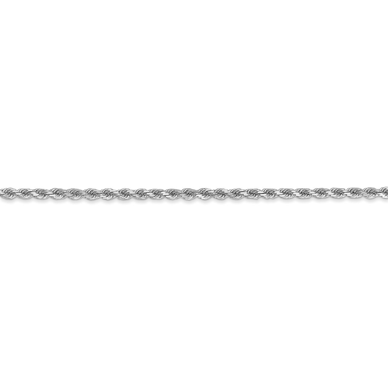 14k White Gold 2mm D/C Rope Chain-1