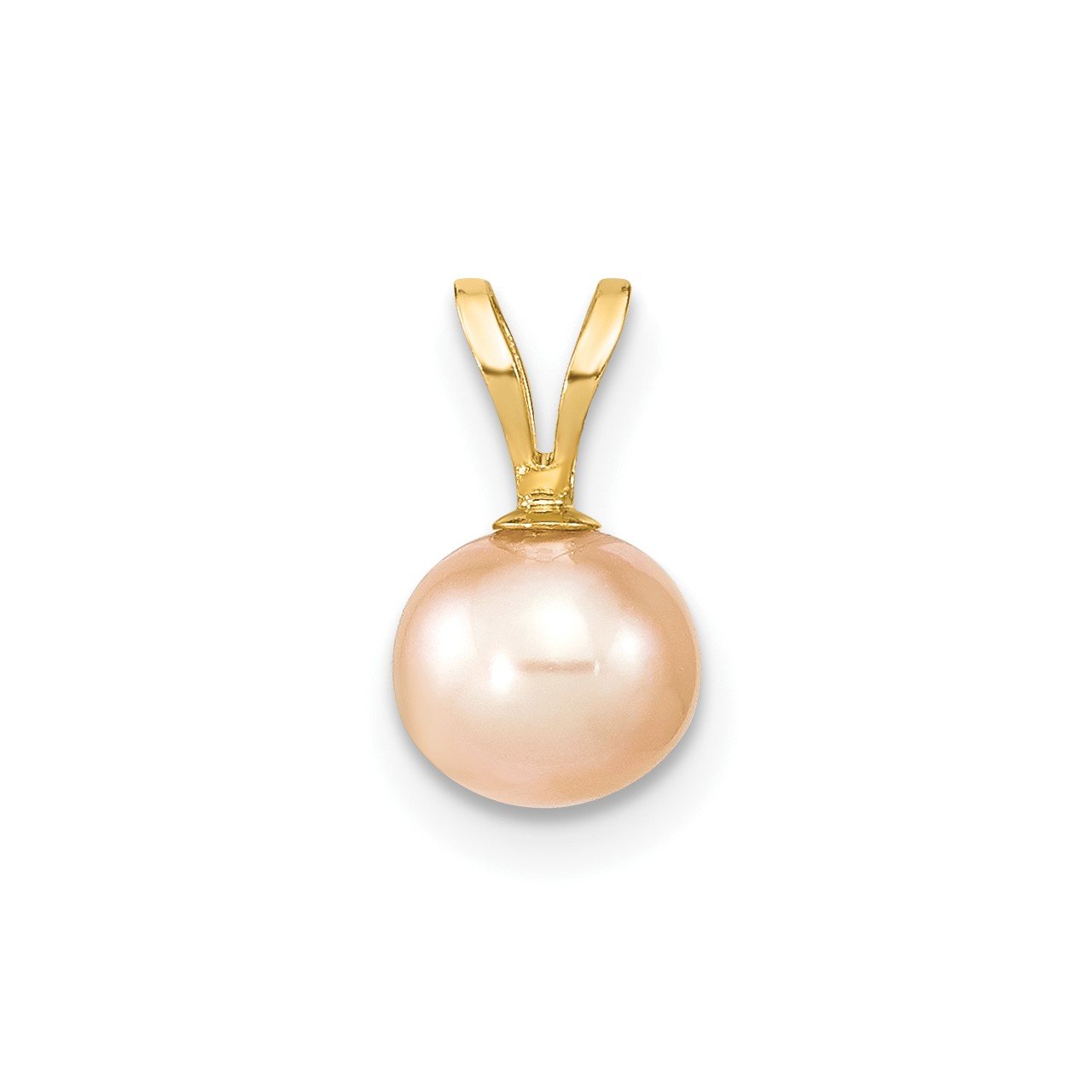 14k Gold 6-7mm Pink FW Cultured Pearl Pendant