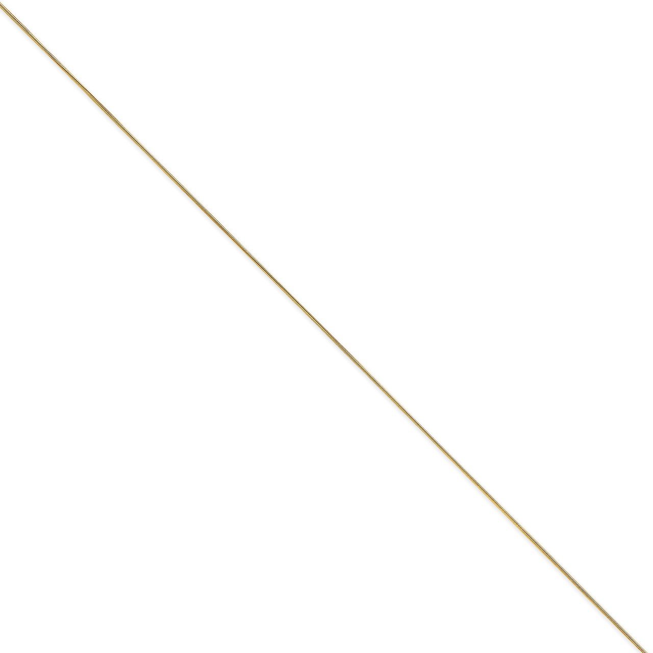 14k .80mm Round Snake Chain