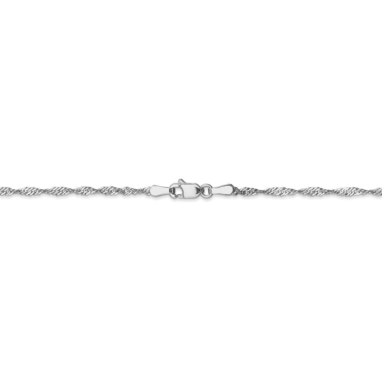 Leslie's 14K White Gold Singapore with Lock Chain-2