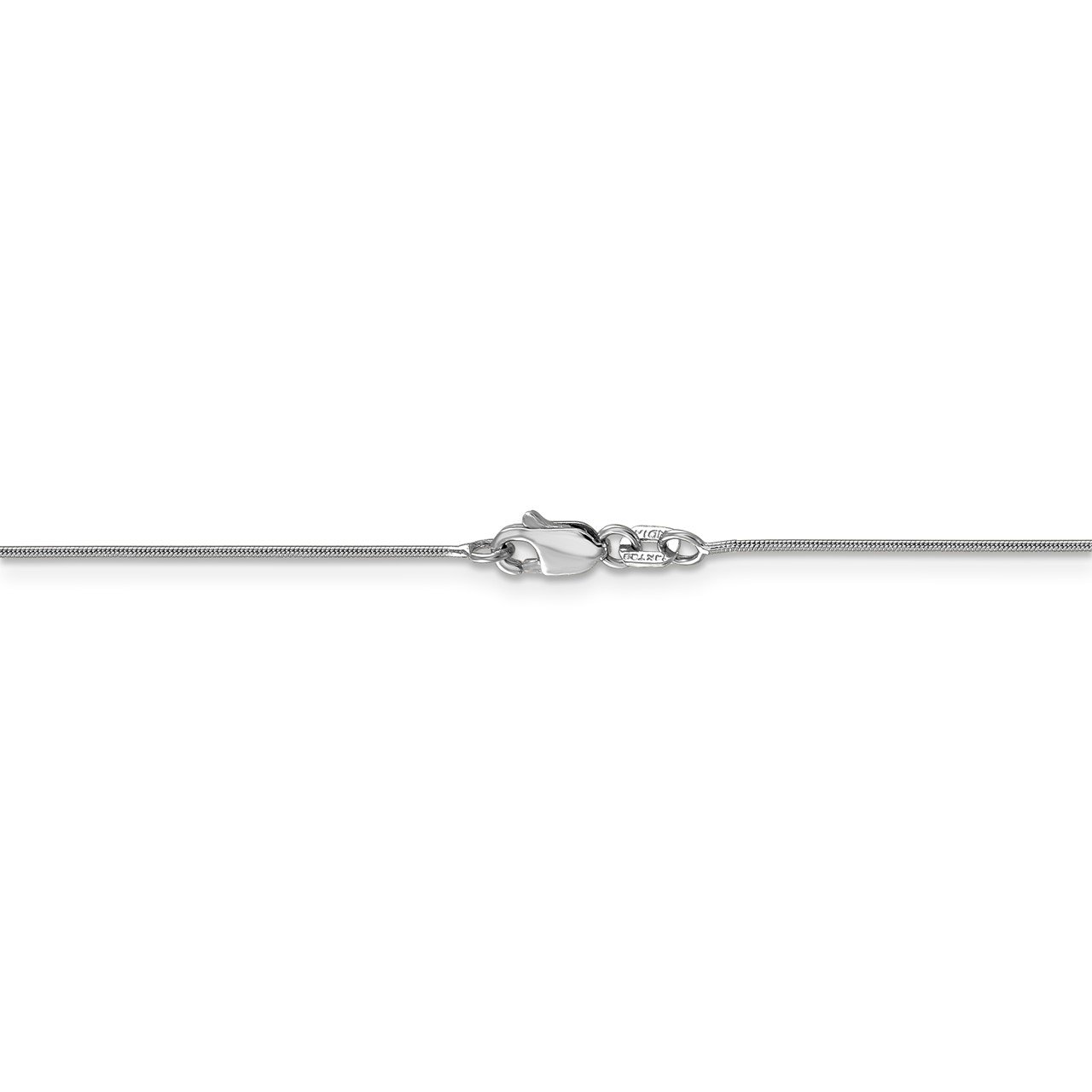 14k White Gold .80mm Round Snake Chain-2