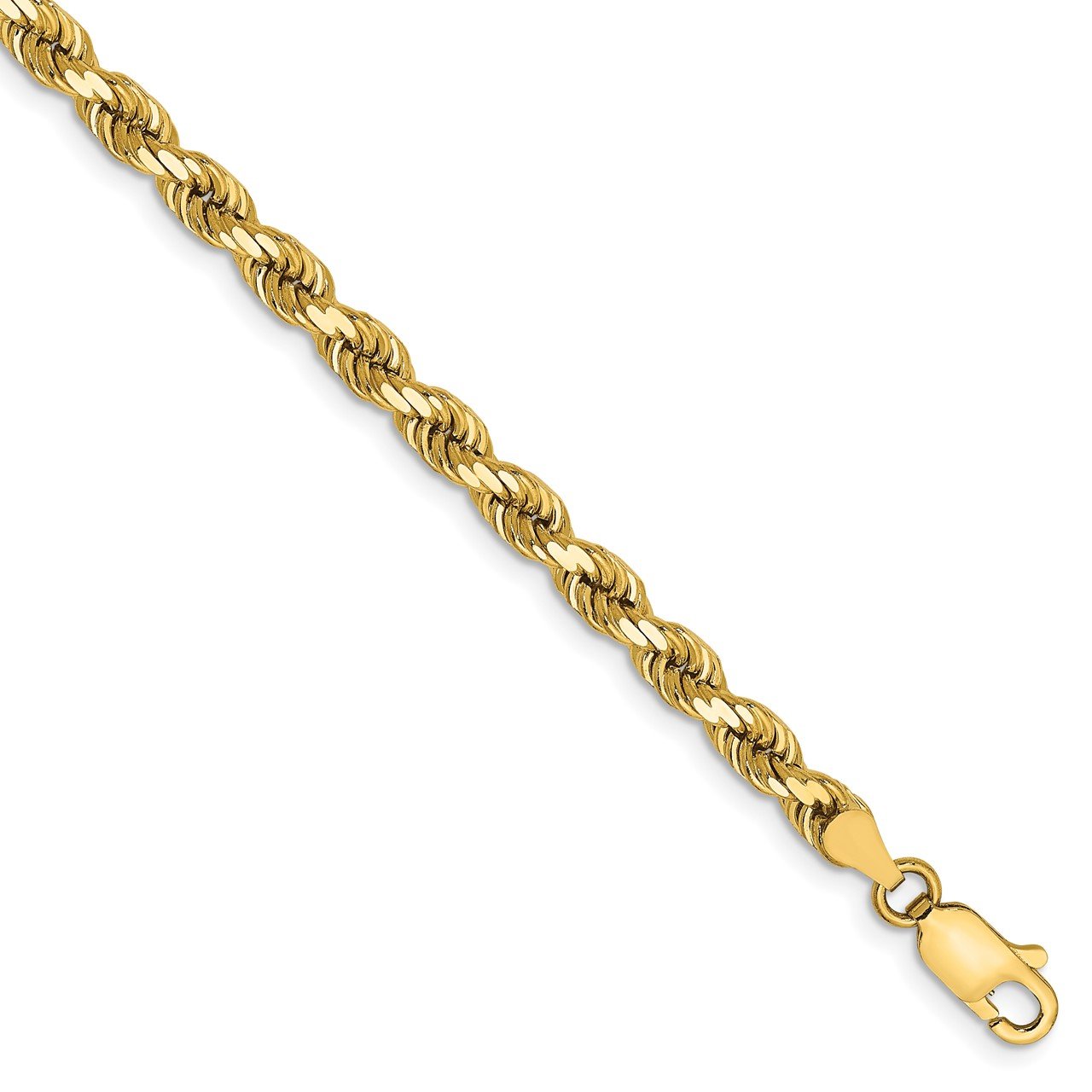 14k 4mm D/C Rope with Lobster Clasp Chain