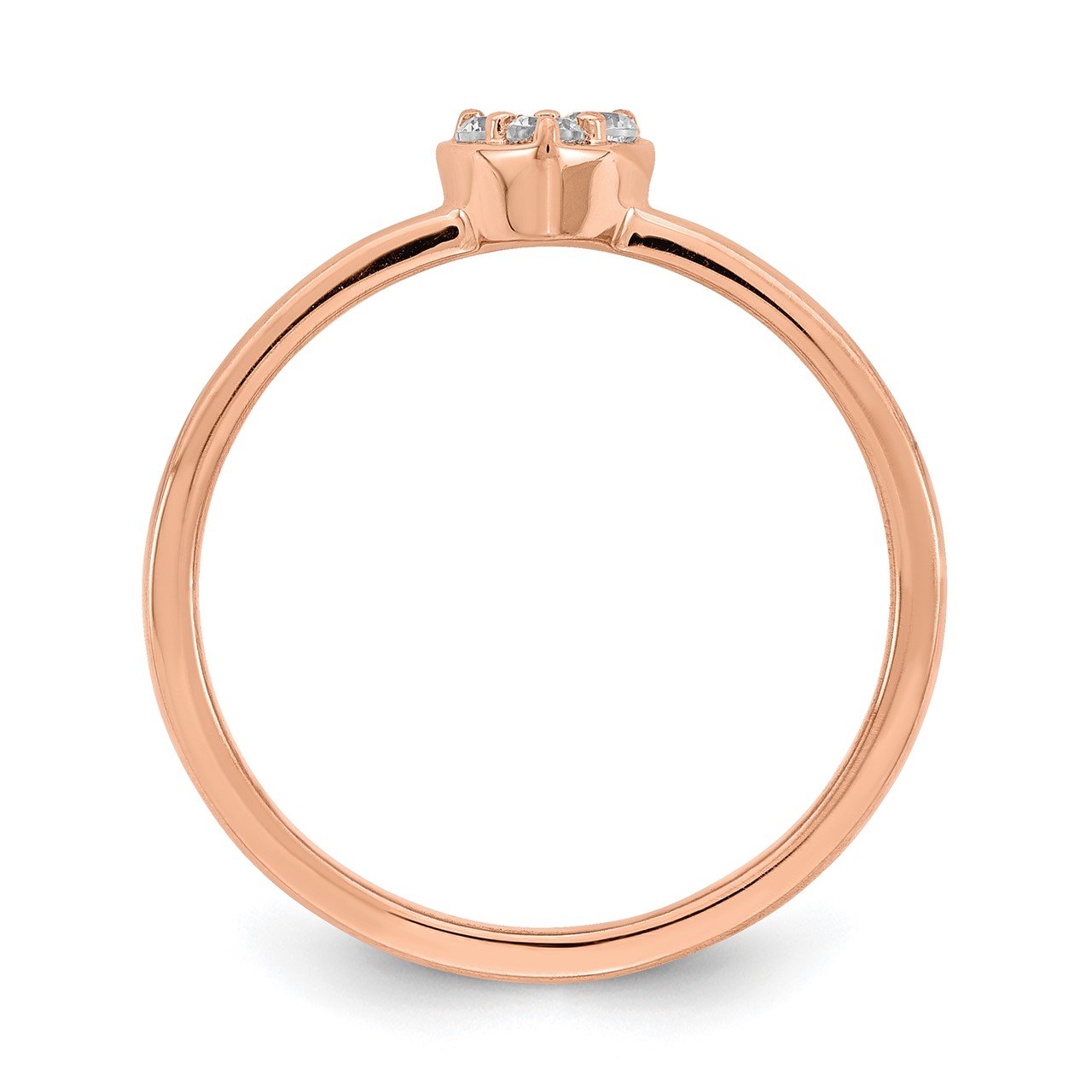 14k Rose Gold Diamond Promise Ring-1