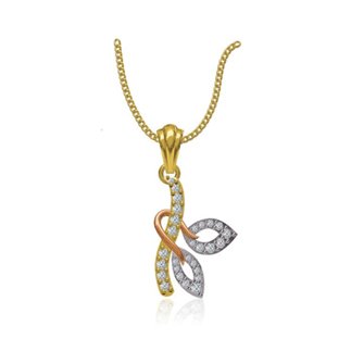 14k Yellow/Rose Gold 0.274 Ct. Diamond Pendant