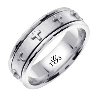 14K White Gold Band