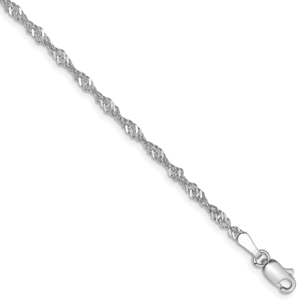 14k WG 2.0mm Singapore Chain