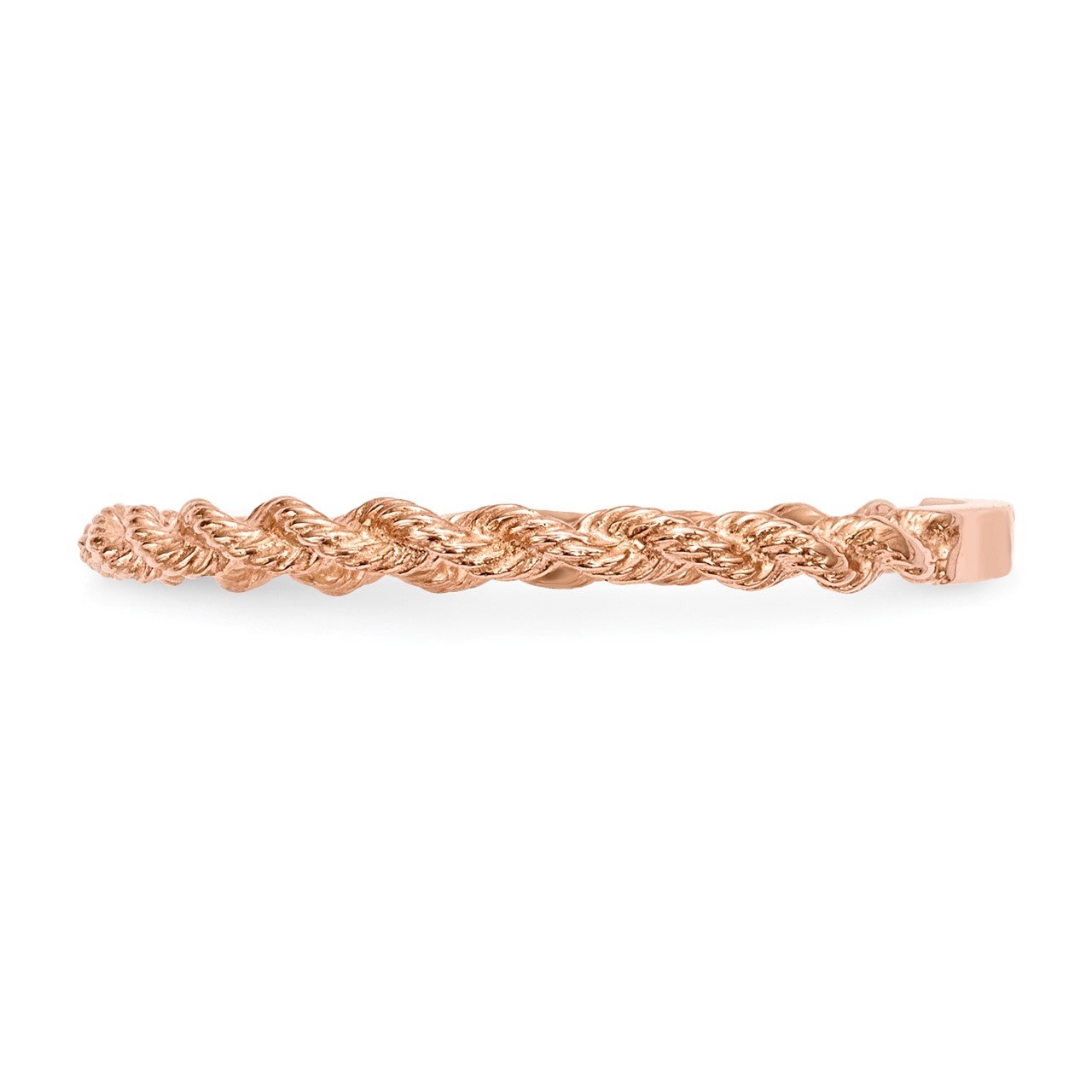 14k Rose Gold Polished Twisted Rope Ring-1