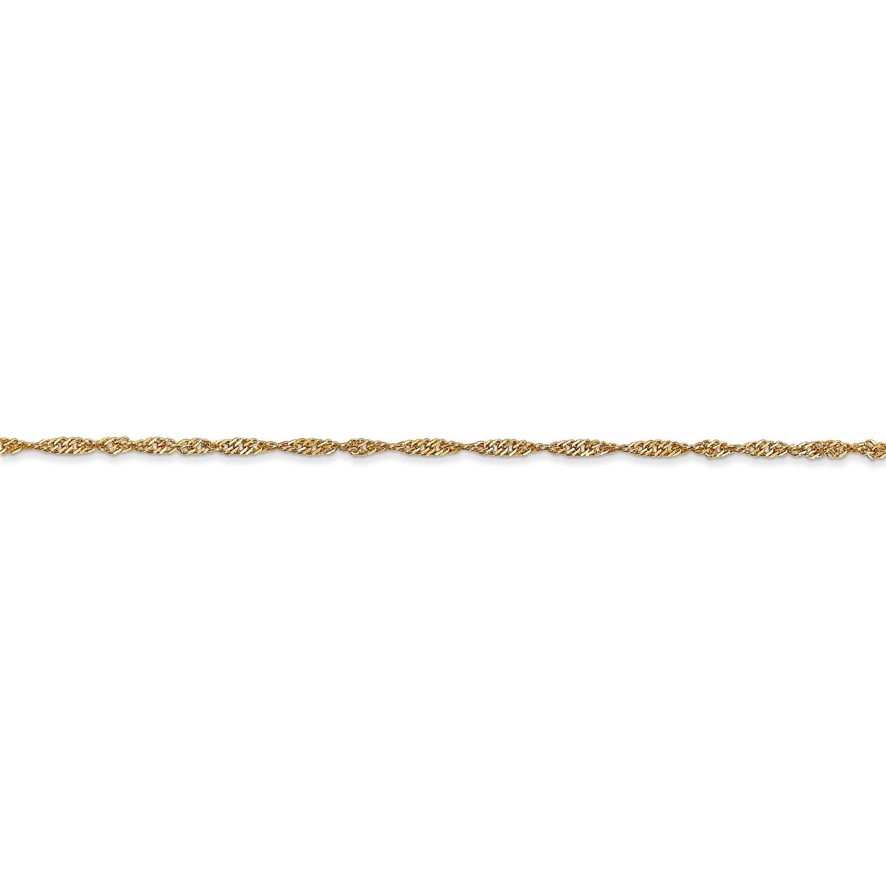 Leslie's 14K 1.3mm Singapore with Lock Chain-1