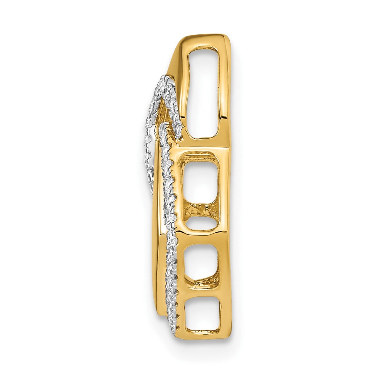 14k Polished Diamond Fancy Shaped Chain Slide-1