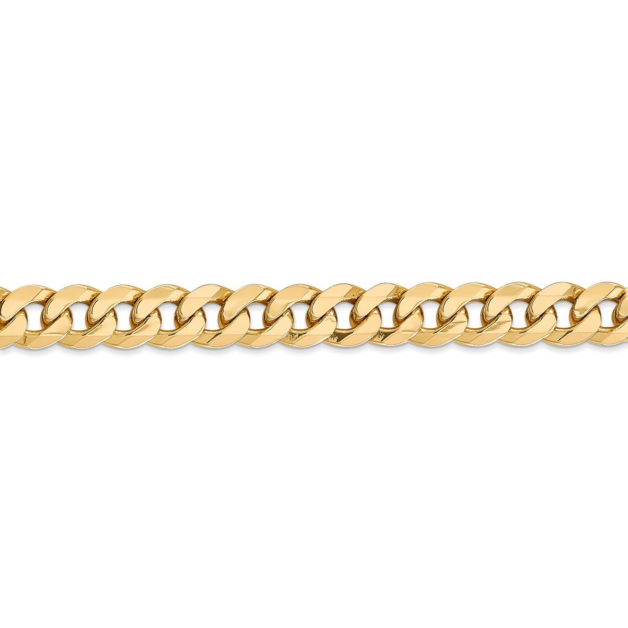 14k 8mm Beveled Curb Chain-1
