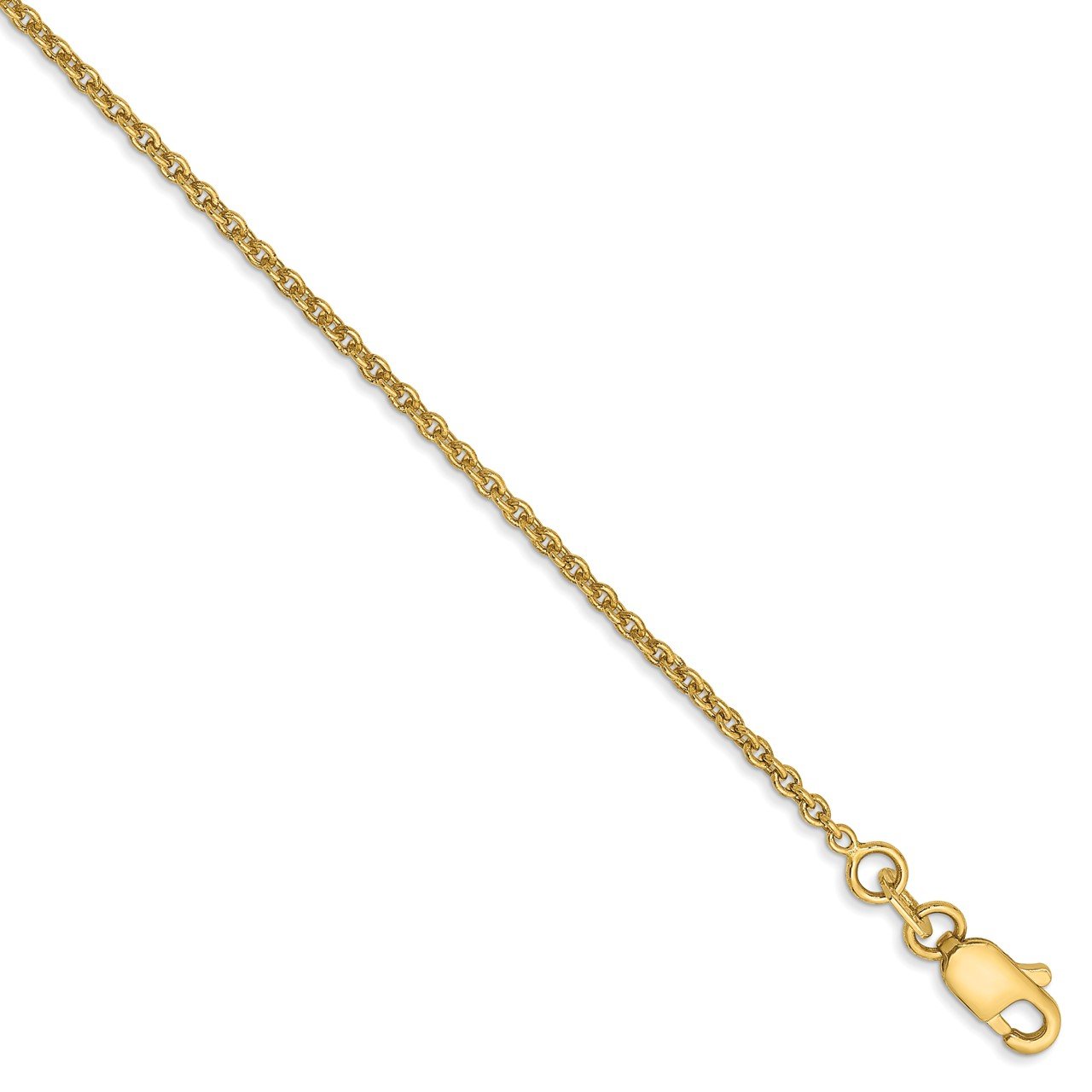 14k 1.4mm Solid Polished Cable Chain