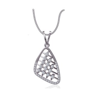 14k White Gold Natural 0.653 Ct. Diamond Pendant