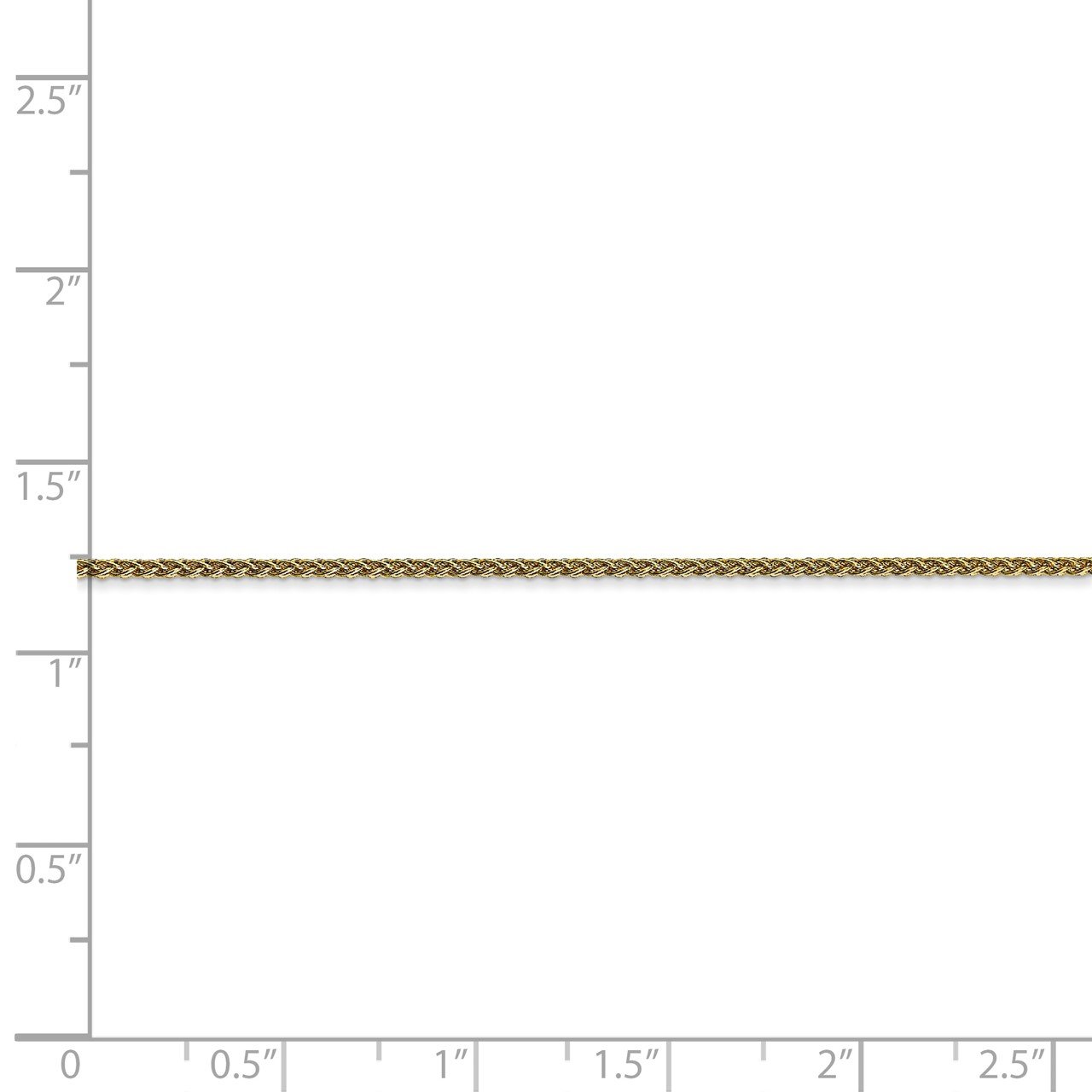 10k 1.25mm Spiga Chain Anklet-3