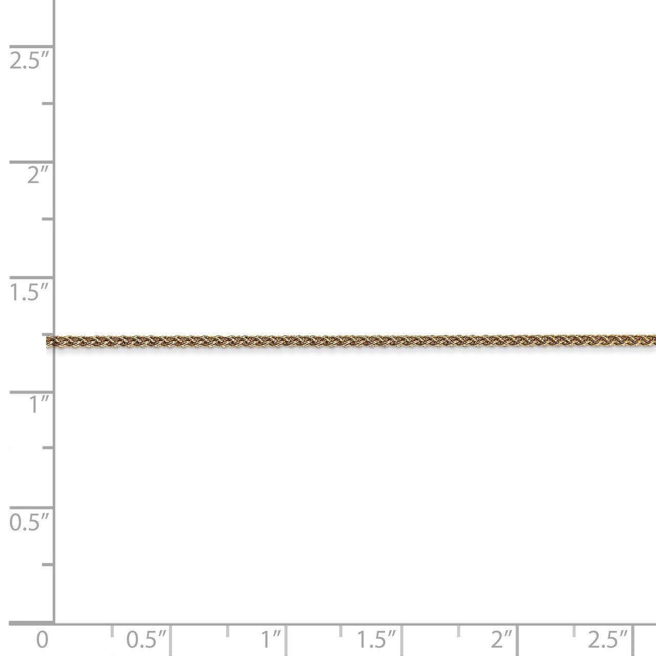 14k 1.25mm Spiga Chain Anklet-4