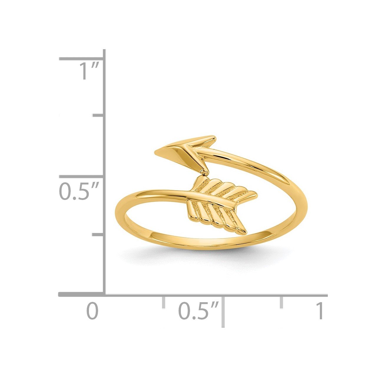 14K Polished Arrow Ring-3