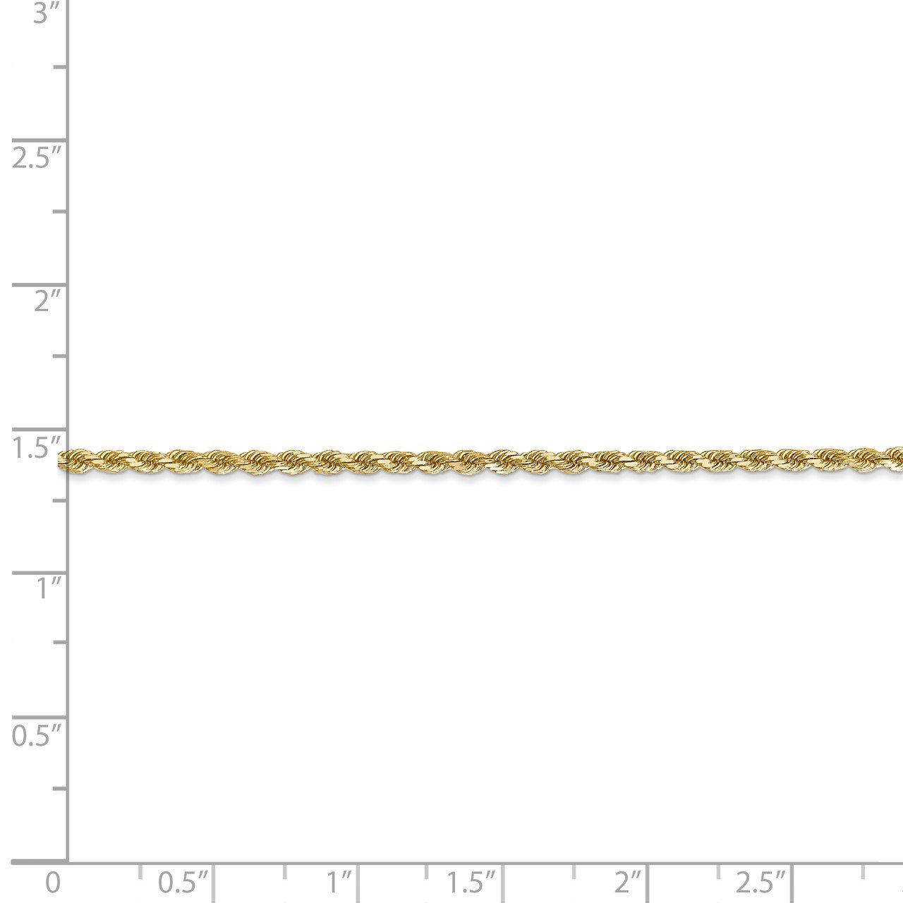 14k 2mm D/C Rope with Lobster Clasp Chain-3
