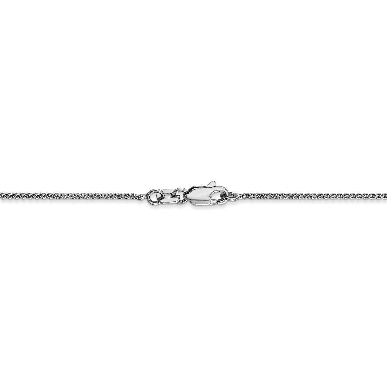 Leslie's 10K White Gold 1mm Wheat Chain-2