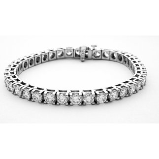 14K White Gold 10 Ct. Diamond Tennis Bracelet