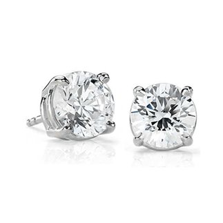 14k White Gold 1.00 ct. Diamond Stud Earrings