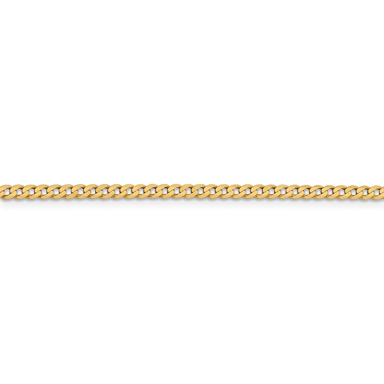 14k 2.3mm Beveled Curb Chain-1