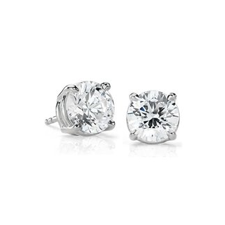 14k White Gold 0.30 ct Natural Diamond Stud Earrings