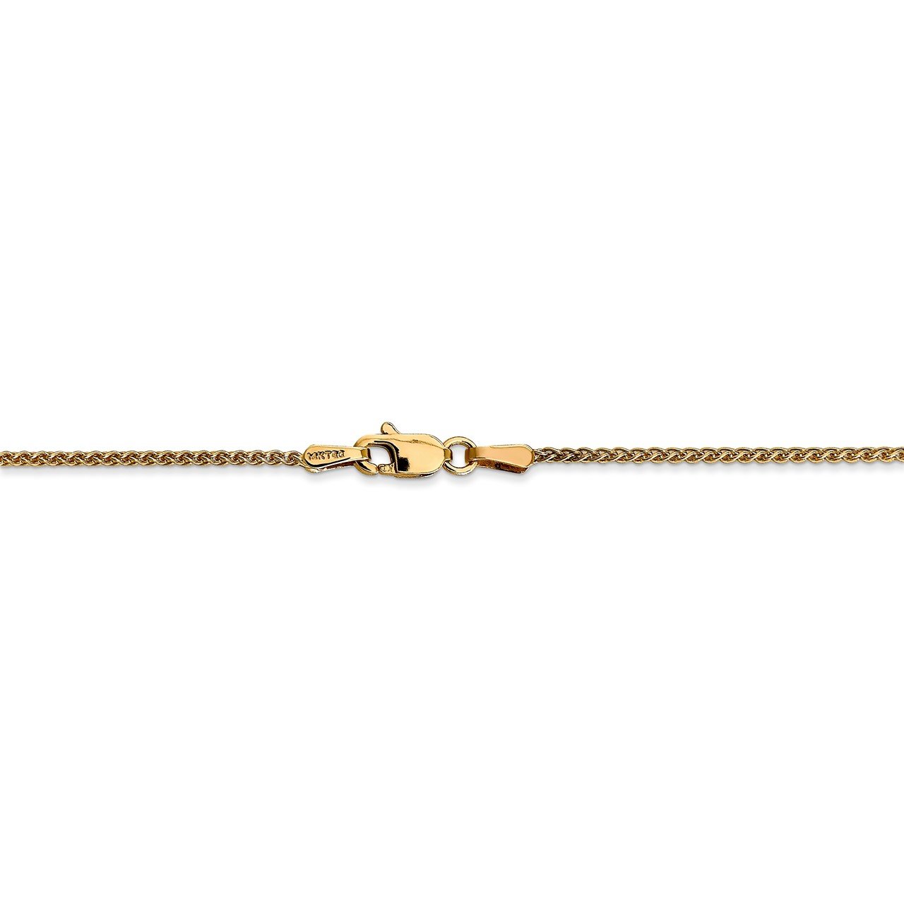 14k 1.25mm Spiga Chain Anklet-2