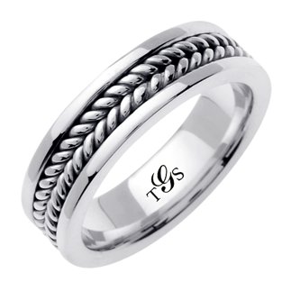 14K White Gold Band