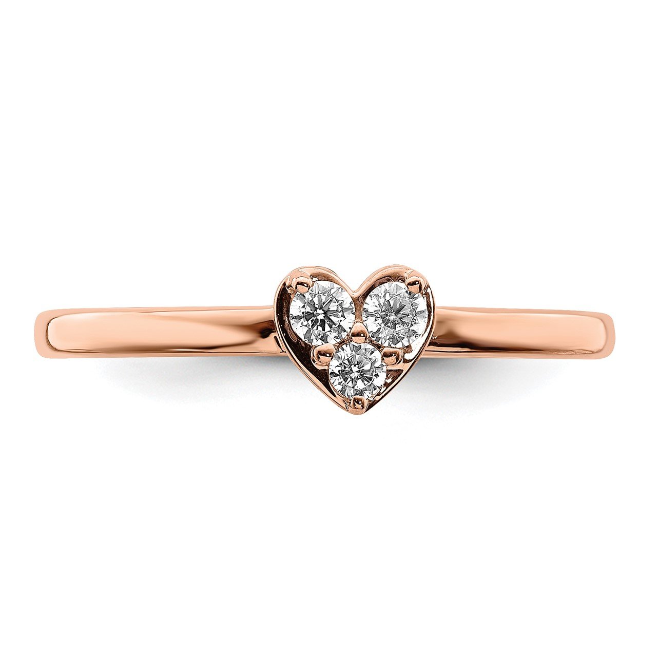 14k Rose Gold Diamond Promise Ring-3