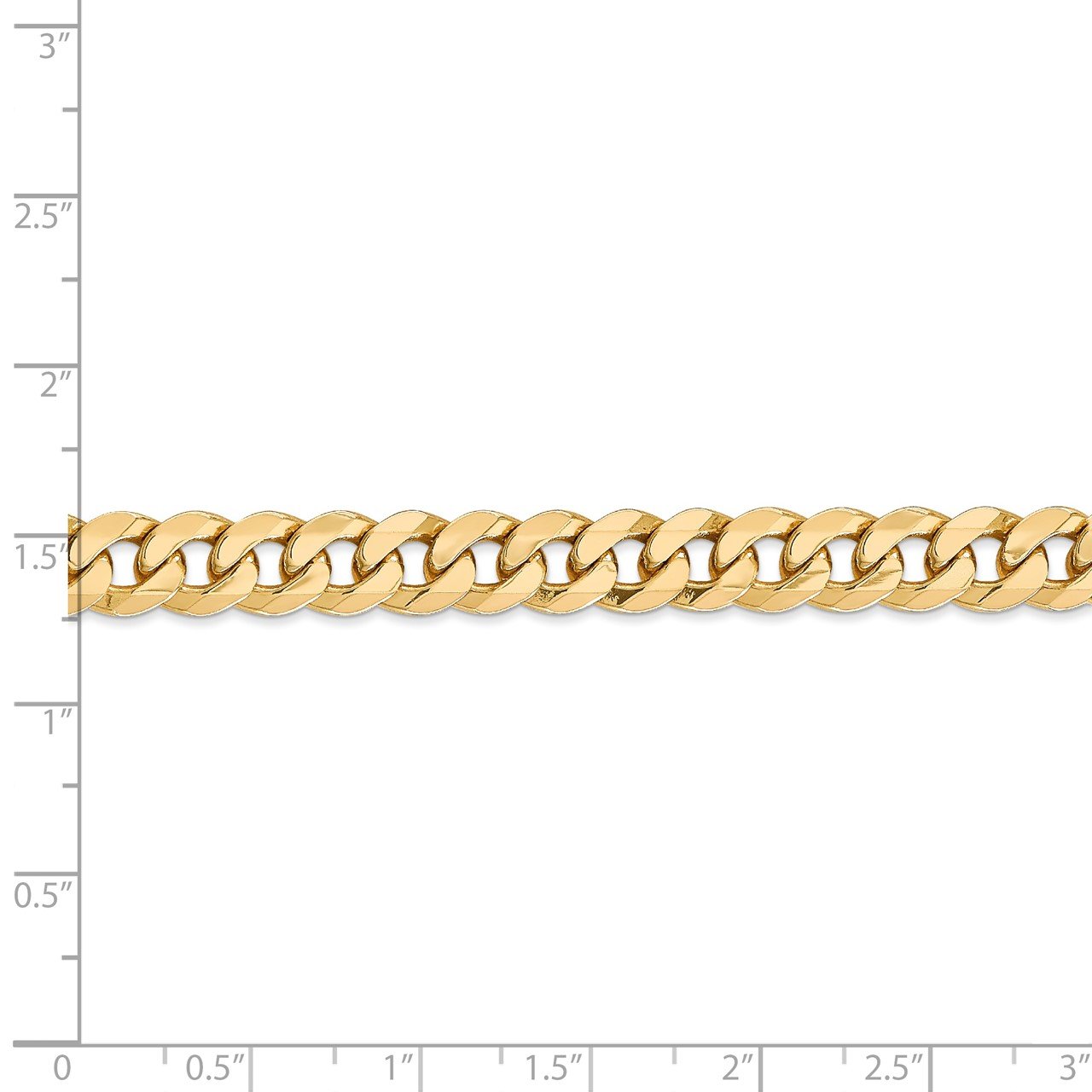 14k 8mm Beveled Curb Chain-3