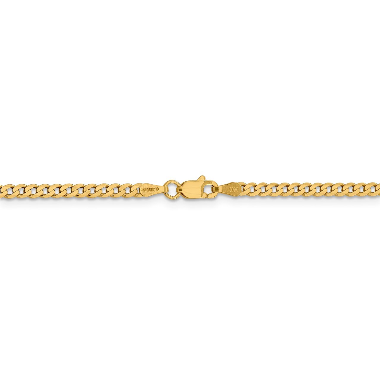 14k 2.3mm Beveled Curb Chain-2