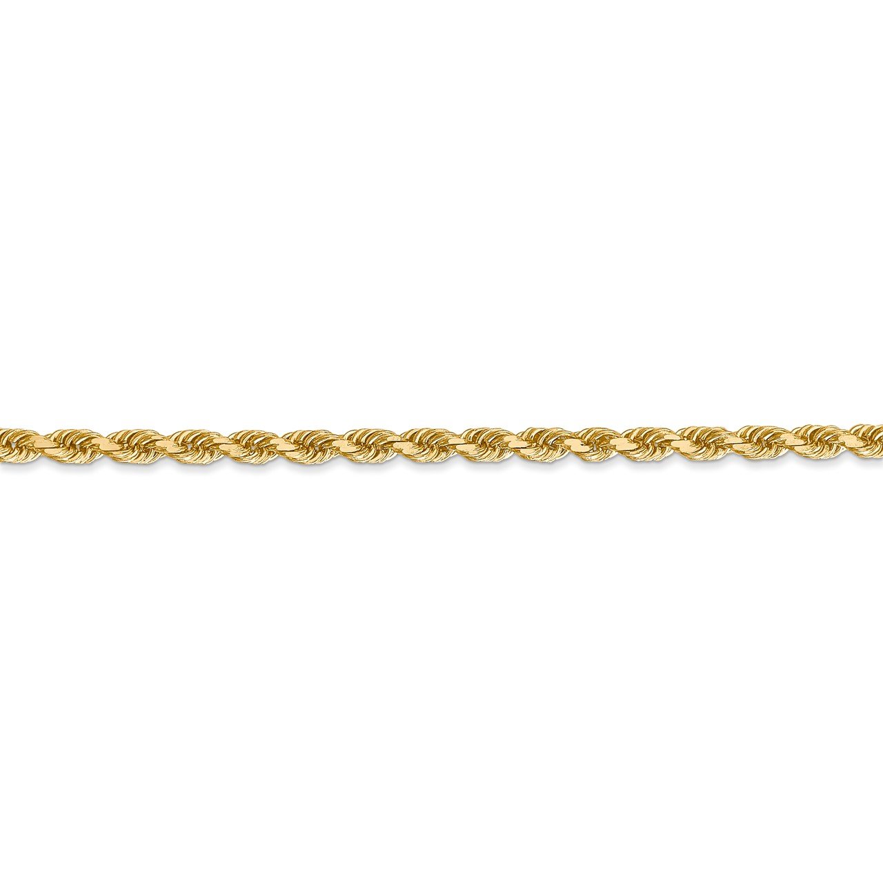 14k 3.20mm D/C Rope with Lobster Clasp Chain-1