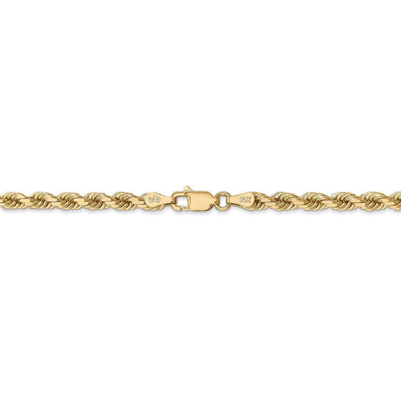 14k 4mm D/C Rope with Lobster Clasp Chain-2