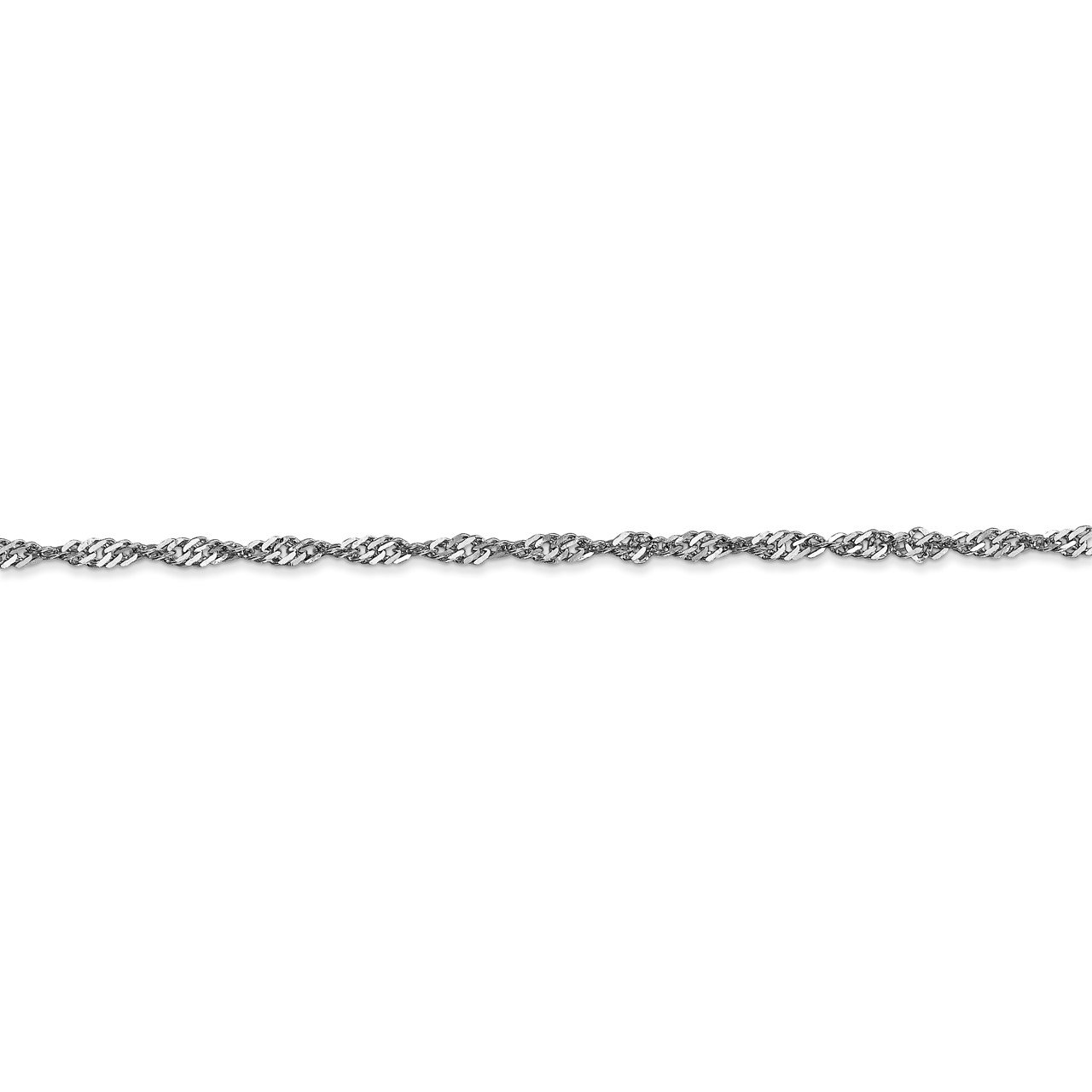 Leslie's 14K White Gold 1.9mm Singapore Chain-2