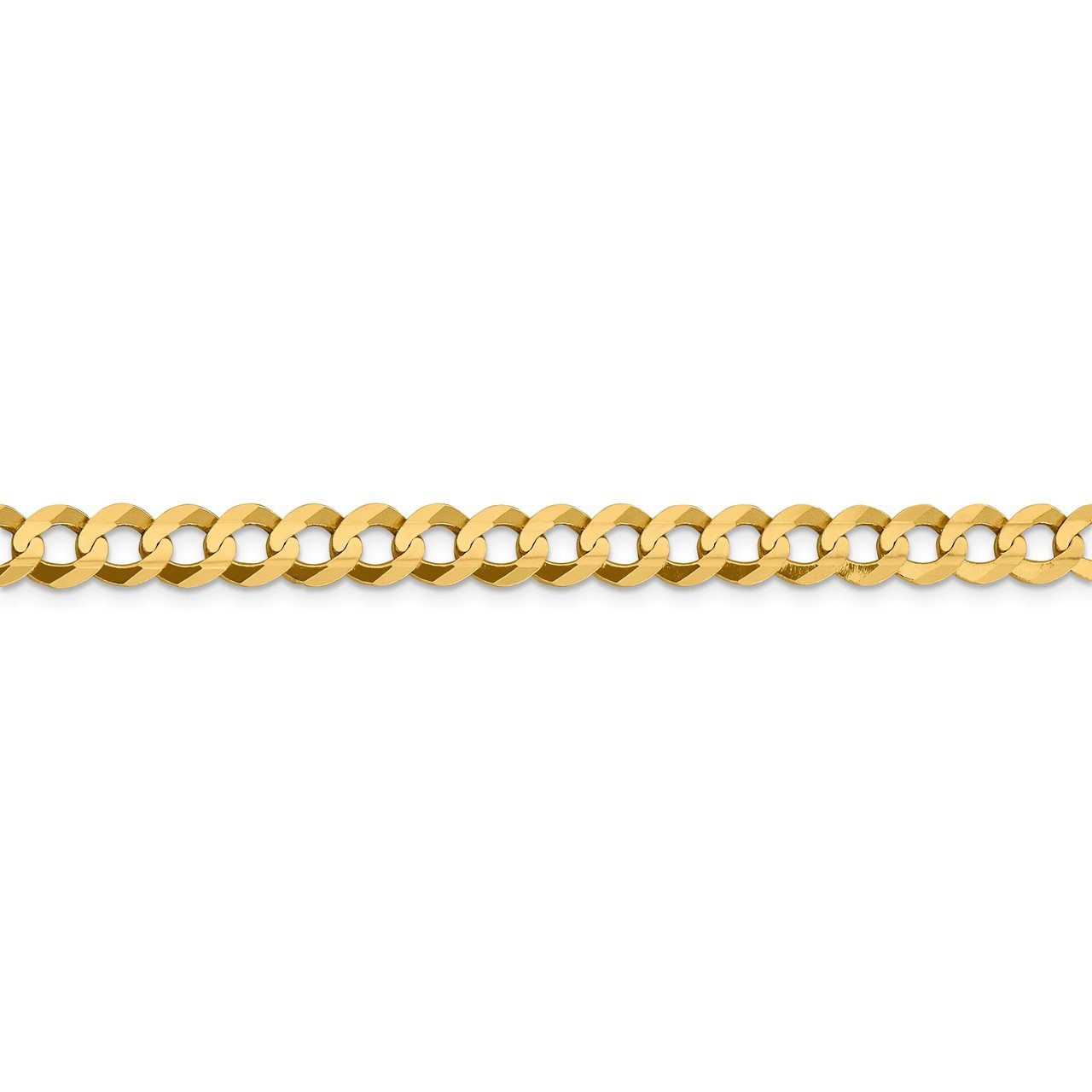 14k 7.2mm Lightweight Flat Cuban Chain-3