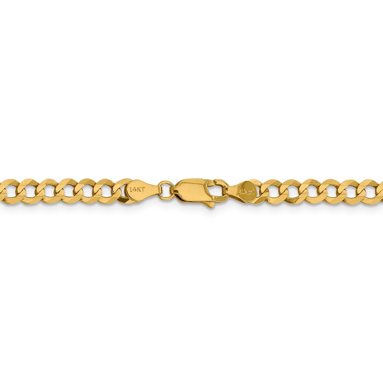 14k 4.7mm Lightweight Flat Cuban Chain-4