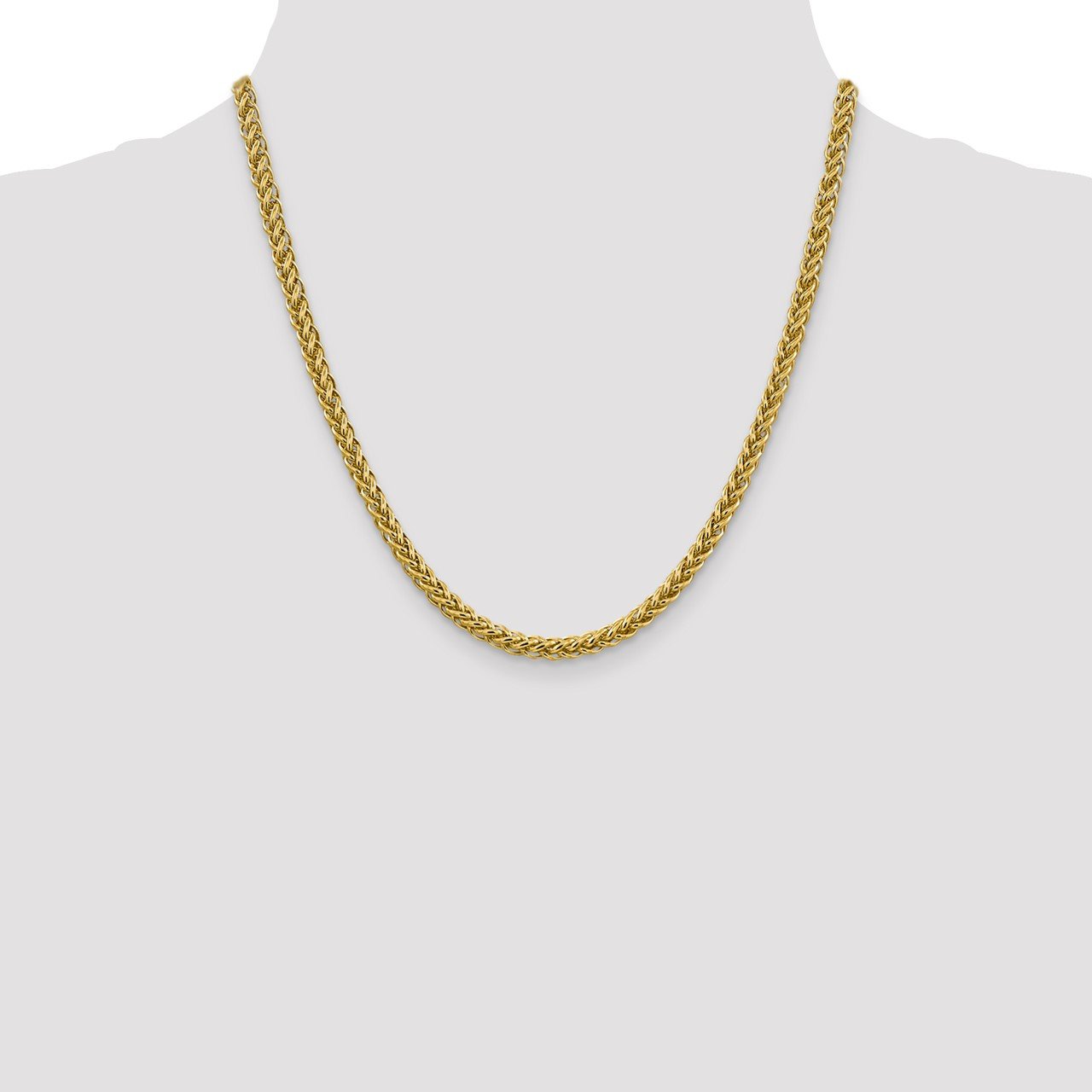 14k 4.65mm Semi-solid 3-Wire Wheat Chain-1